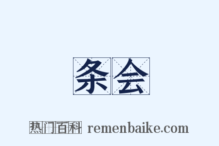 条会是什么意思的图片